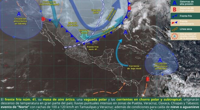 Entra frente frío 41 con Norte violento a Tamaulipas