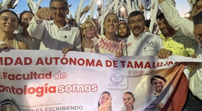 Da la UAT cálida bienvenida a la presidenta Claudia Sheinbaum en el Campus Tampico