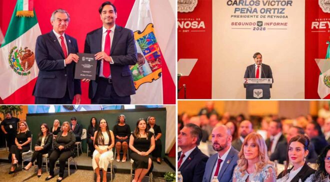Rindió Alcalde Carlos Peña Ortiz su Segundo Informe de Gobierno ante el Gobernador Américo Villarreal Anaya y familias reynosenses